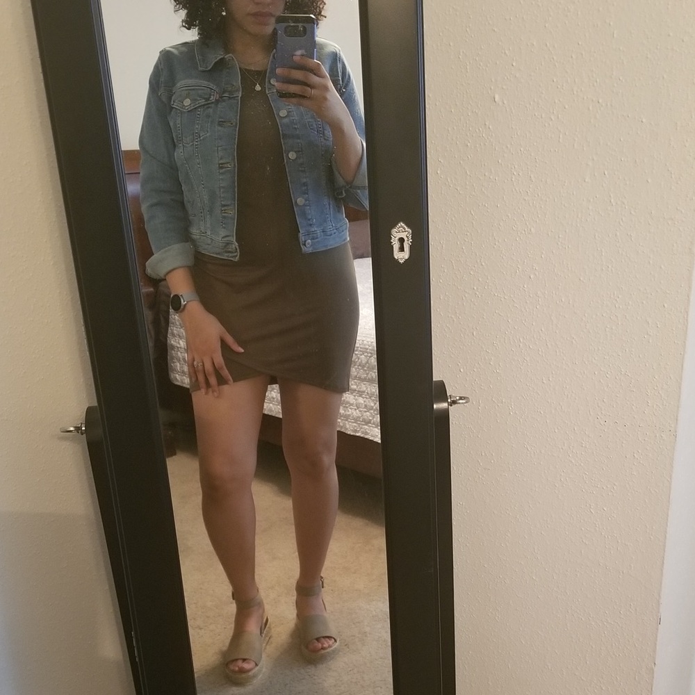 Army Green T-shirt Dress